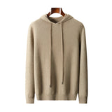 Men Merino Wool Hoodie | Knitted Sweatshirt