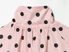 Women Polka Dot Jacket | Long Sleeve | Loose Coat