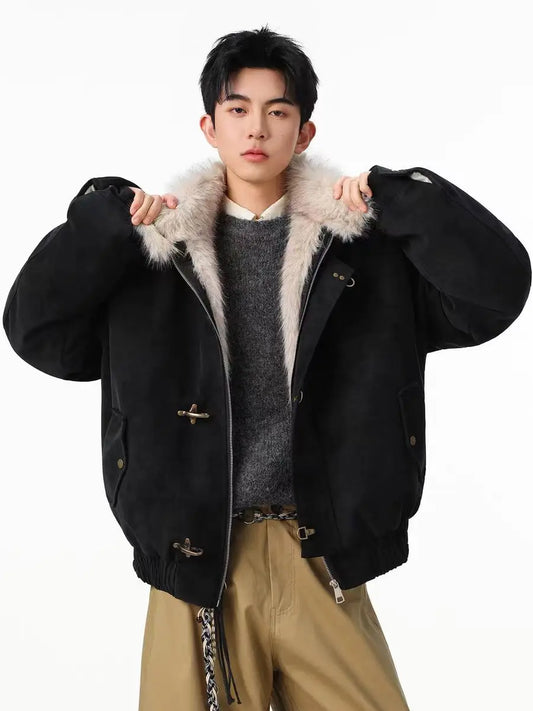 Unisex Bomber Jacket | Thick Wool Inner | Parka Retro Jacket