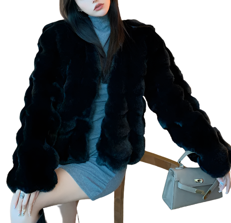 Women Fur Plush Collarless Coat | Warm Fur Jacket | Winter Top
