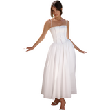 Women White Summer Long Dress