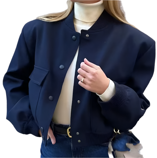 Women Solid Bomber Jacket