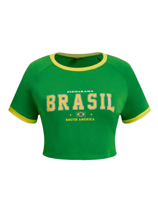 Women Retro Street Aesthetic Baby T-Shirt | Casual Slim Short Sleeve | Y2k Top