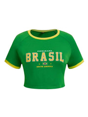Women Retro Street Aesthetic Baby T-Shirt | Casual Slim Short Sleeve | Y2k Top