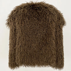 Short Mongolian Fur Coat | Women Luxury Cropped Fur Coat | Warm | Winter