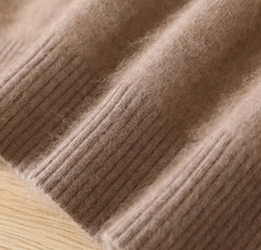 Men Cashmere V-Neck Pullover | Cashmere Knitted Sweater | Mink Winter Long Sleeve Top