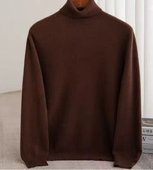 Men Merino Wool Turtleneck Knitted Pullover | Merino Wool Sweater | Cashmere Warm Knit Top