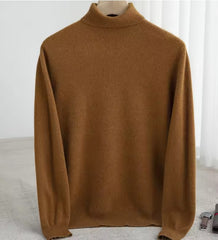 Men Merino Wool Turtleneck Knitted Pullover | Merino Wool Sweater | Cashmere Warm Knit Top
