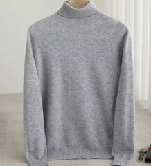 Men Merino Wool Turtleneck Knitted Pullover | Merino Wool Sweater | Cashmere Warm Knit Top