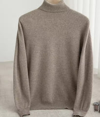 Men Merino Wool Turtleneck Knitted Pullover | Merino Wool Sweater | Cashmere Warm Knit Top