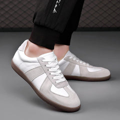 Men Leather German Army Trainers | Casual Walking Shoes | Jogging Sneakers | Tennis Trainers