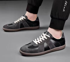 Men Leather German Army Trainers | Casual Walking Shoes | Jogging Sneakers | Tennis Trainers