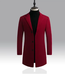 Men Winter Mid Length Wool Blend Coat