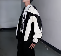 Unisex Leather Jacket | Motorcycle Biker Bomber Jacket | Padded Windbreaker