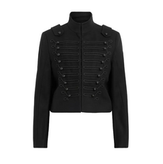 Women Napoleon Jacket | Elegant Office Short Coat | Stand Collar | Spring Jacket | Military Blazer