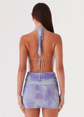 Women Summer Halter Neck Dress | Backless | Mesh Dress | Party Mini Dress