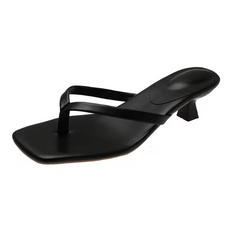 Women Summer Square Toe Heels | Low Heel  | Beach | Vacation
