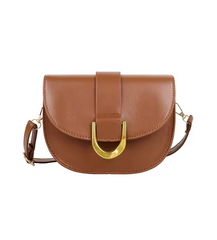 Women Small Shoulder Handbag | Leather Saddle Crossbody Bag