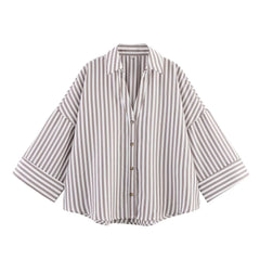 Women Casual Loose Top | Wide Sleeve Shirt | Summer Minimalist Holiday Top