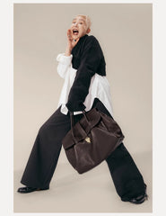 Women Large Capacity Leather Retro Handbag