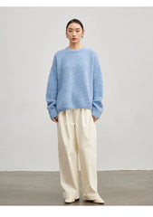 Women Alpaca Sweater | O-Neck | Loose | Knitted Pullover | Winter Sweater