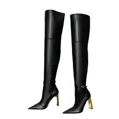 Women Soft Leather Thigh High Boots | High Heels | Over The Knee Boots | Party Shoes