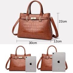 Women 3-layer Leather Handbag | Shoulder Bag
