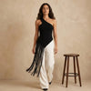 Women Tassel Knitted Top | Sleeveless | Holiday | Summer | Asymmetrical Party Top