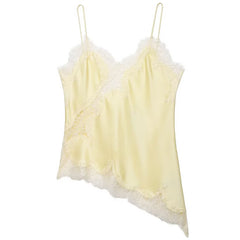 Women Asymmetrical Slip Top | Lace Tank Top | Cami | Y2K | Sleeveless | Backless Camisole