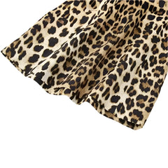 Women Leopard Print Mini Dress | Sleeveless O-Neck Dress