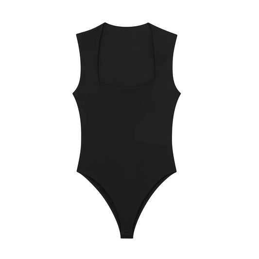 Women Bodysuit | Square Neck | Sleeveless Playsuit