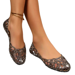 Women Hollow Jelly Shoes | Breathable | Summer | Flat Sandals | Casual Jelly Sandals