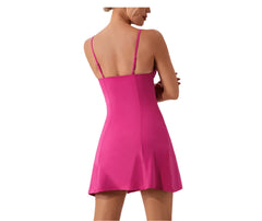 Women Sleeveless Tennis Dress | Golf Dress | Slip Yoga Running Dress with Inner Shorts