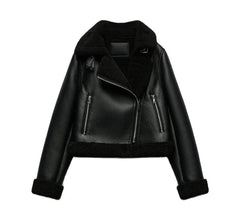 Women Black Shearling Jacket