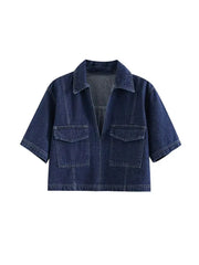 Women Denim Co-Ord Set | Slim Fit Denim Top & Denim Skirt 2 Piece Set