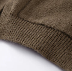 Women Knitted Sweater | Round Neck | Long Sleeve Sweater | Single Breasted