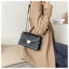 Women Heart Envelope Shoulder Bag | Texture  Handbag | Crossbody Chain Bag