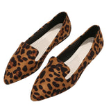 Women Leopard Printed Pointed Flats | Cheetah Print Loafers Flats