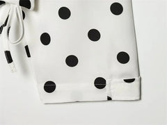Women Polka Dot Jacket | Long Sleeve | Loose Coat