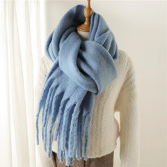 Women Warm Winter Cashmere Scarf | Thick Soft Tassel Shawl | Long Poncho | Echarpe | Pashmina
