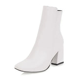 Women Winter Ankle Boots | High Block Heel Boots