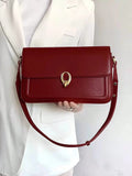 Women Leather Underarm Flap Bag