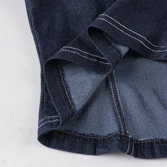 Women Retro High Waisted Top | Denim Top | Y2k
