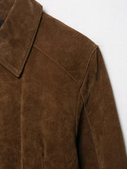 Women Short Suede Jacket | Long Sleeve | Fall | Casual Vintage Jacket
