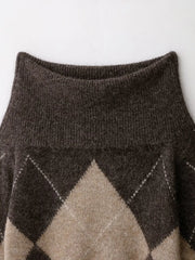 Woman Knitted Pullover | One-Shoulder | Long Sleeved | Casual Cropped Sweater | Off Shoulder Sweater Top