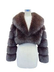 Women Fluffy Cropped Fur Coat | Winter Street Style Fur Jacket