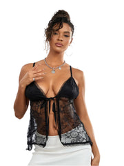 Women Lace Camisole Top | Sleeveless | See-Through Top