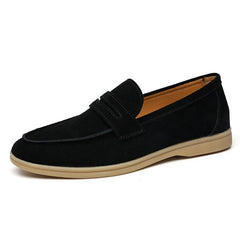 Men Genuine Leather Classic British Style Loafers | Moccasins | Suede Loafers