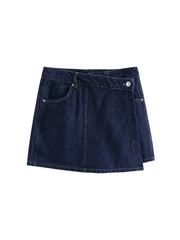 Women Denim Co-Ord Set | Slim Fit Denim Top & Denim Skirt 2 Piece Set