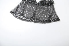 Women Sequin Patchwork Mesh Camisole | V-Neck | Backless Top | Summer